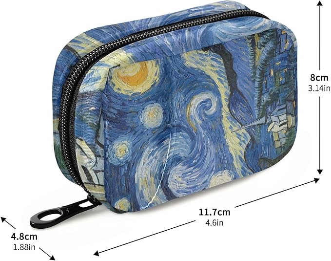 Pill Organizer Box Case Weekly Travel Pill Container Cute Pill Holder 7Day Vitamin Organizer Pill Dispenser Sorter Planner Storage Small Compact Blue Starry Sky21