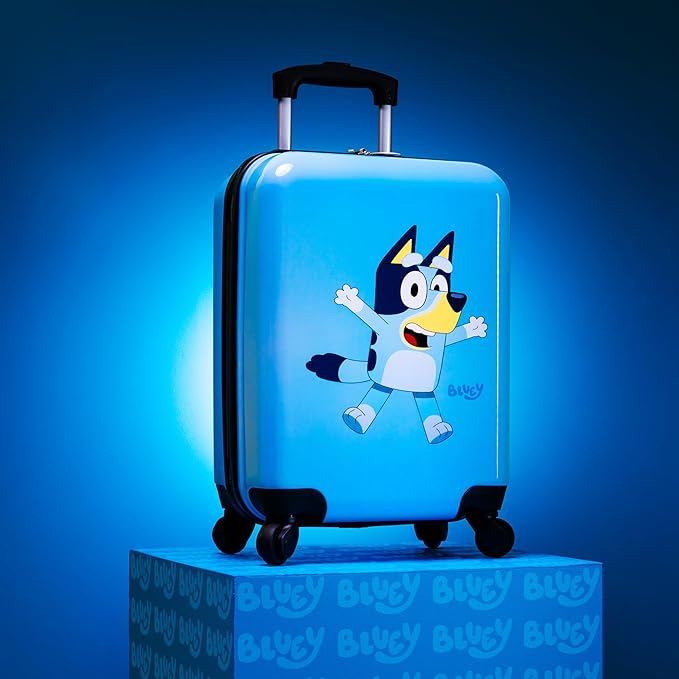 Bluey Kids Luggage with Wheels Rolling Suitcase Small Carry On Travel Suitcase Vacation Weekend Trips Travel Essentials