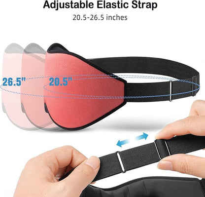 LitBear Sleep Masks for Women, Sleep Eye Mask for Sleeping, Comfortable Night Sleeping Mask, Soft Contoured Eye Cover for Sleeping with Elastic Strap for Side Sleeper Flying Shift Worker Light Sleeper