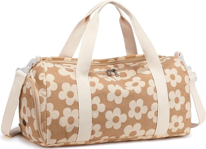 BLUBOON Duffle Bag Girls Kids Cute Gym Bag with Shoes Compartment & Wet Separation Waterproof Sports Overnight Travel Bag