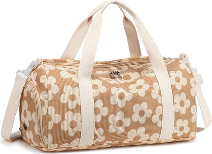 BLUBOON Duffle Bag Girls Kids Cute Gym Bag with Shoes Compartment & Wet Separation Waterproof Sports Overnight Travel Bag