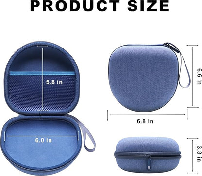 Kids Headphones Case Compatible with iClever BTH12 / BTH20/ BTH26/HS19, JoySpark, Candy Bila, EarFun, MIDOLA, IMYB Foldable Kids Headphones, Blue Travel Storage Bag(Case Only)