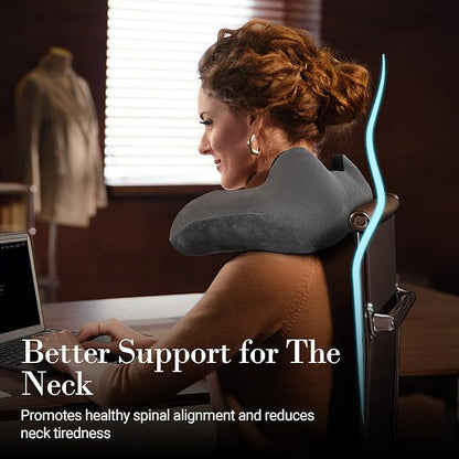 Neck Massager Pillow with Heat - FSA or HSA Eligible,Portable Shiatsu Neck Massage Pain Relief Deep Tissue,Heated Pillow for Travel,Office & Home,Ideal Gift for Her,Him