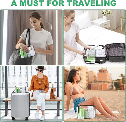 Travel Bottles for Toiletries, 25 Pack TSA Approved Travel Size Containers for Toiletries, Leak Proof Refillable & Squeezable Toiletry Bottles Kit with Clear Bag for Shampoo Lotion Cream Conditioner