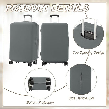 uxcell Luggage Cover for Suitcase Protector, Fit 26-28 Inch Luggage Elastic Suitcase Cover Scratch-Resistant Covers for Travel Business Trips, Grey (L)