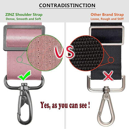 Shoulder Strap, ZINZ 57" Padded Adjustable Shoulder Bag Straps Replacement for Bags with D-Ring (P02K01)