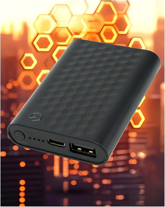 Wulcea 6000mAh Portable Power Bank - 5V/2A USB Charger for Heated Clothing, Jackets, Vests, Scarves, Hats & Blankets - Rechargeable Battery Pack for Camping, Outdoor Gear & Winter Accessories