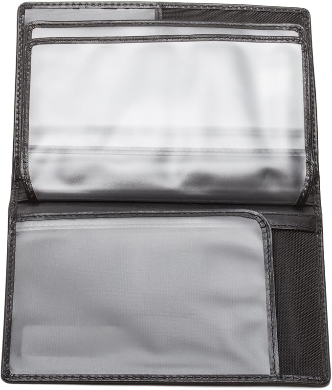 Tony Perotti Unisex Italian Bull Leather Executive Bifold Passport Cover Case in Black