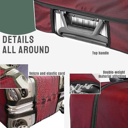 No Disassembly Suitcase Covers for Luggage - 24 Inch Clear Luggage Cover Protector, Red PVC Luggage Protector Suitcase Cover