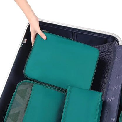 BAGAIL 8 Set Packing Cubes Luggage Packing Organizers for Travel Accessories-Aqua Color