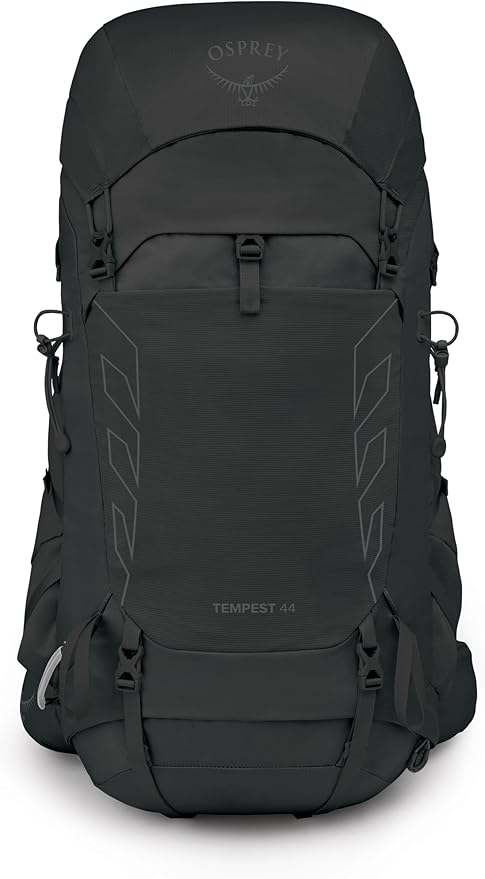 Osprey Tempest 44L Women's Lightweight Hiking Backpack - Daypack for Travel & Camping, Black/Coal Grey, XS/S