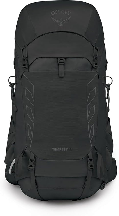 Osprey Tempest 44L Women's Lightweight Hiking Backpack - Daypack for Travel & Camping, Black/Coal Grey, XS/S