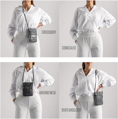 VENTURE 4TH Neck Wallet, RFID Blocking Passport Holder for Travel – Hidden Neck Pouch with 5 Compartments, Slim Lightweight Organizer with Adjustable Strap for Cash, Cards & Passport (Sleek Purple)