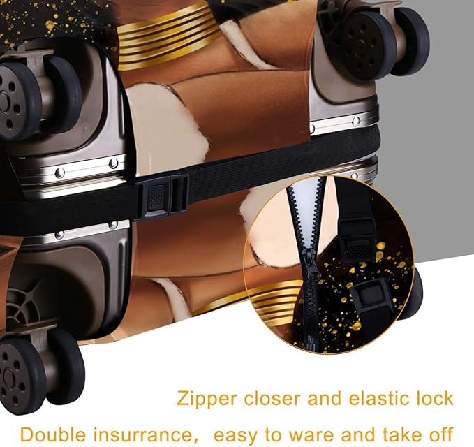 Afo couple Travel Luggage Cover Suitcase Protector Washable Baggage Covers With Concealed Zipper Suitable For 18-32 Inch Large