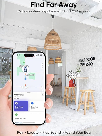 Luggage Tags Built-in Anti-Loss Tracker, Luxury Leather Luggage Tags for Suitcase, Travel Bags, Backpacks, Travel Organizer for Lost Baggage Prevention (Moon Dolphin)