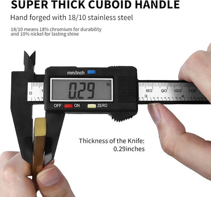 Stainless Steel Flatware Set Hand Forged 18/10 Silverware Set Cutlery Set Gold Cuboid Handle Matte Finished 20 Pieces Service for 4