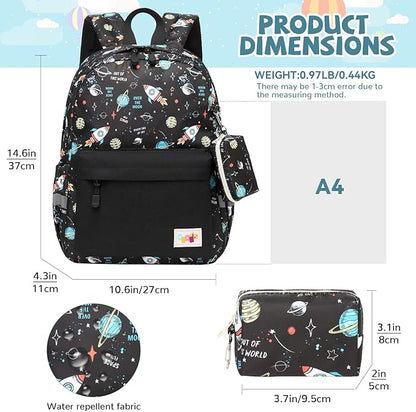 mygreen Toddler Backpack, Kids Backpack for Boys and Girls with Chest Strap