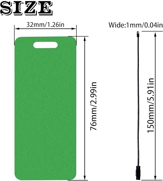 Luggage Tags for suitcases Tags Pack of 4 Personalized Luggage Tags Double Sided Laser Engraving Metal Luggage Tag and Stainless Loops Customizable Luggage Tag Cruise Luggage tag (Green, Small)