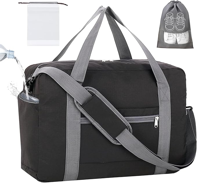 For Spirit Airlines Personal Item Bag 18x14x8 with Wet Pocket Foldable Travel Duffel Bag Underseat Carry on for Men & Women