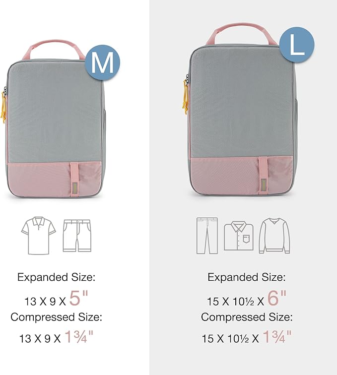 BAGSMART 6 Set /4 Set/2 Set Compression Packing Cubes for Travel, Lightweight Luggage Organizer Bags, Durable Space Saver Bags Travel Essentials