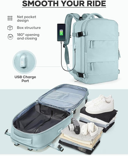 coofay Vacuum Backpack Travel with Pump Vacpack Travel Backpack with Vacuum System Mochila de Viaje Compresion al Vacio Easyvacpack Airbag Backpacks for Traveling Carry on Luggage