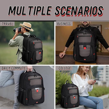 Z-MGKISS Travel Backpack, TSA Airline Approved, Travel Laptop Backpack with USB Charging Port, Extra Large