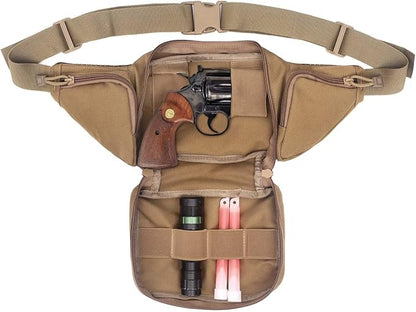 Tactical Fanny Pack for Men & Women, Concealed Carry Fanny Pack for Men, Adjustable Waist Bag, Compact Travel Belt Bag, CCW Fanny Pack with U.S Flag Patch