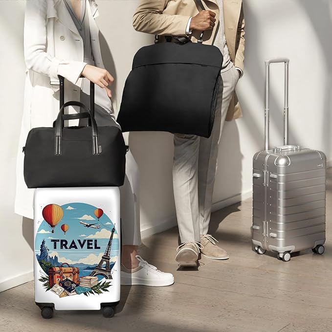 ANNA QUEEN Travel Luggage Cover Suitcase Protector Suitcase Cover Anti-Scratch,Stretchable Bag Cover Washable Durable Polyester with Elastic Hem with Zipper Closure