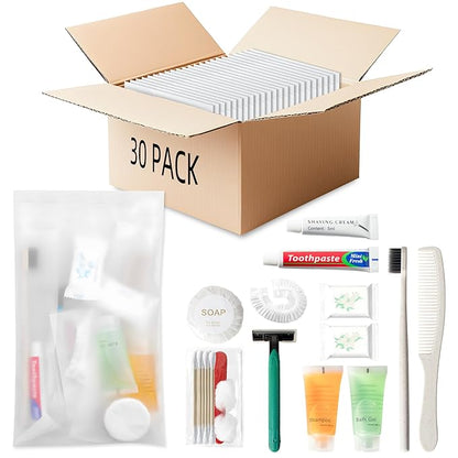Hygiene Kit Bulk, Individually Packed, The Convenience Kit Bulk Is Fully Equipped And Clean And Hygienic, Convenience Kits Suitable For Hotel, Home, Camping, Travel (30 Sets)