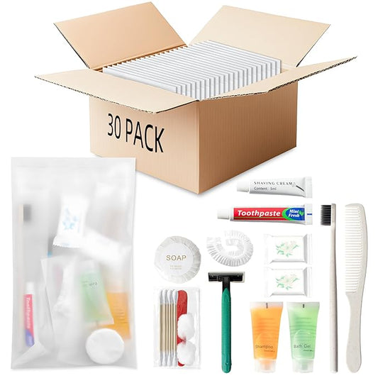 Hygiene Kit Bulk, Individually Packed, The Convenience Kit Bulk Is Fully Equipped And Clean And Hygienic, Convenience Kits Suitable For Hotel, Home, Camping, Travel (30 Sets)