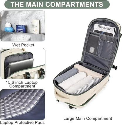 Large Travel Backpack For Women Men Airline Approved Carry On Backpack Flight Approved Waterproof Sports Luggage Backpack Casual Daypack Hiking Backpack