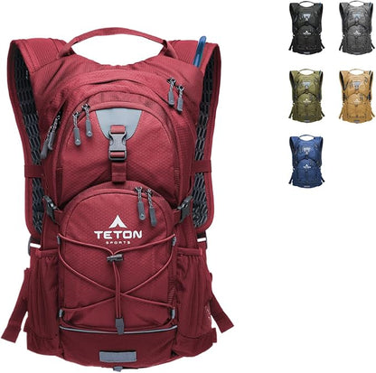 Teton Oasis/Trailrunner Hydration Backpack – Lightweight Water Pack with 2L/3L Bladder for Hiking, Running, Cycling, Biking – 2L/18L/22L Sizes – Sewn-in Rain Cover – Fits Men and Women