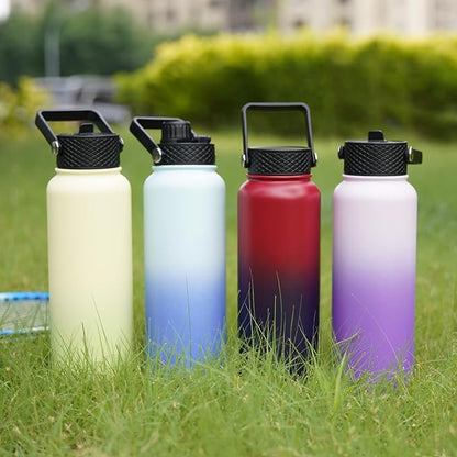 BJPKPK Insulated Water Bottles with Straw Lid, 40oz Cold & Hot Thermo, Stainless Steel Metal Water Bottle with 3 Lids, Reusable Thermo, Cups, Mugs, Tumblers -Violet