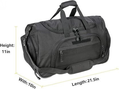 Gym Bag Duffle Bags for Men Women with Shoes Compartment Sport Weekend Travel Overnight Carry On Bag for Tactical Military Travel Work Out Bags (2.0 Black)