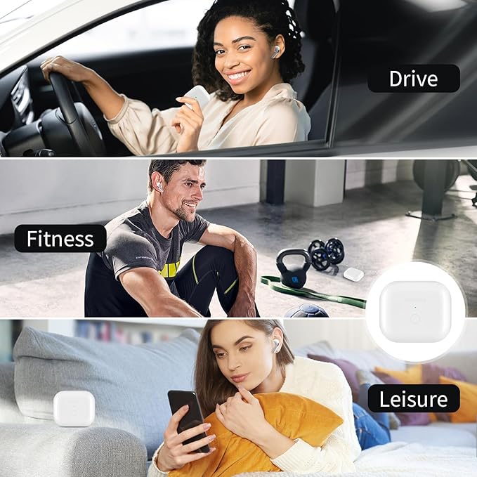 Wireless Charging Case Compatible with AirPod 3rd Generation, Air Pod 3 Charger Case Replacement with Bluetooth Pairing Sync Button,Without Earbuds,White