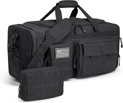 G4Free 3-in-1 Duffle Bag for Travel, Large Gym Duffle Backpack for Men Women with Shoes Compartment and Wet Pocket, Black