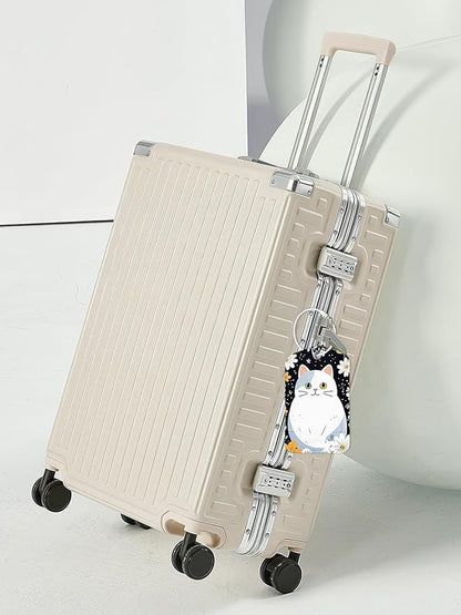 TopMade Smart Luggage Tag with Find My, Premium Leather Luggage Tags for Suitcase, Travel Bags, Backpacks, Anti-Lost Suitcase Tag Tracker for Travel with Privacy Name Card, Rechargeable