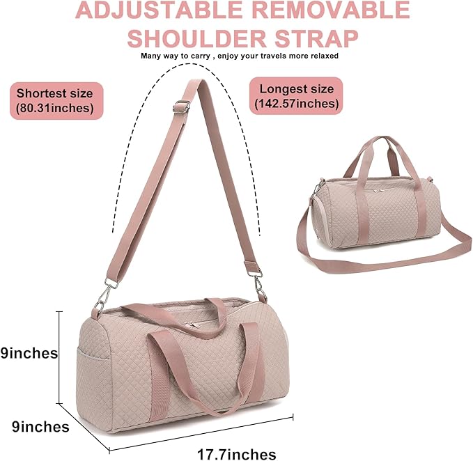 BLUBOON Duffle Bag Girls Kids Cute Gym Bag with Shoes Compartment & Wet Separation Waterproof Sports Overnight Travel Bag