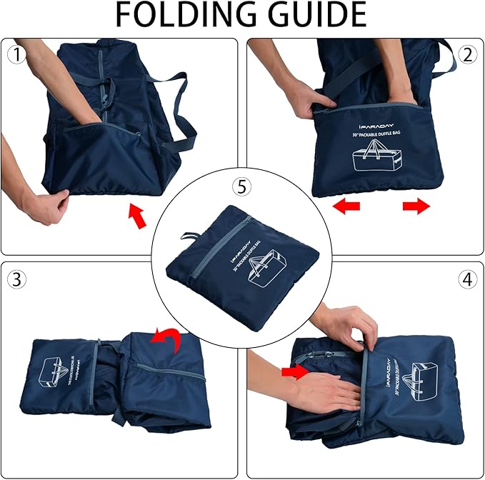 Foldable Duffel Bag 30" / 75L Lightweight with Water Rresistant for Travel-Navy Blue