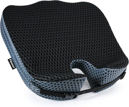 Large Memory Seat Cushion,Car Seat Cushion are Used to Relieve Sciatica, Suitable for Offices, Cars, Wheelchairs, Multi-Purpose (Black Mesh)