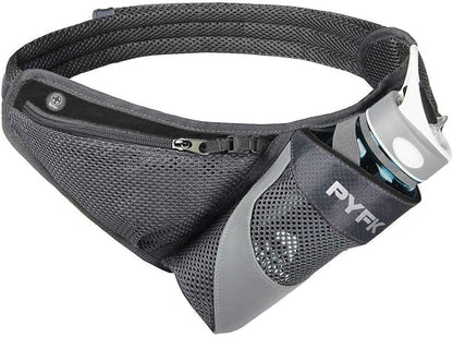 PYFK Running Belt Hydration Waist Pack with Water Bottle Holder for Men Women Waist Pouch Fanny Bag Reflective