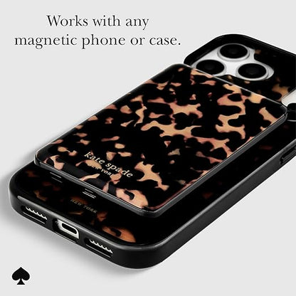 kate spade new york MagSafe Portable Charger Power Bank 5000mAh - iPhone Charger for Fast Charging - Magnetic Wireless Battery Pack with USB-C Port - Tortoise