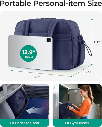 BAGSMART Gym Bag for Women, Duffle Bag for Travel with Wet Pocket, Lightweight Carry on Weekender Duffel, Water Resistant