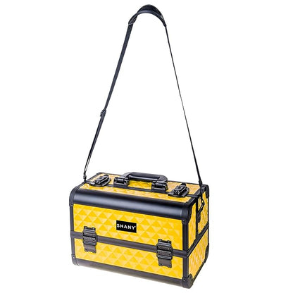 SHANY Premier Fantasy Professional Makeup Train Case Cosmetic Box Portable Makeup Case Organizer Jewelry storage with Locks, 3 Trays, Makeup Brush Holder and Cosmetics Mirror - NY Taxi