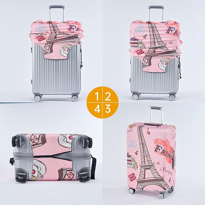 TRAVELKIN more than travel Luggage Covers For Suitcase Tsa Approved,Suitcase Cover Protector Fit 18-32 Inch Luggage