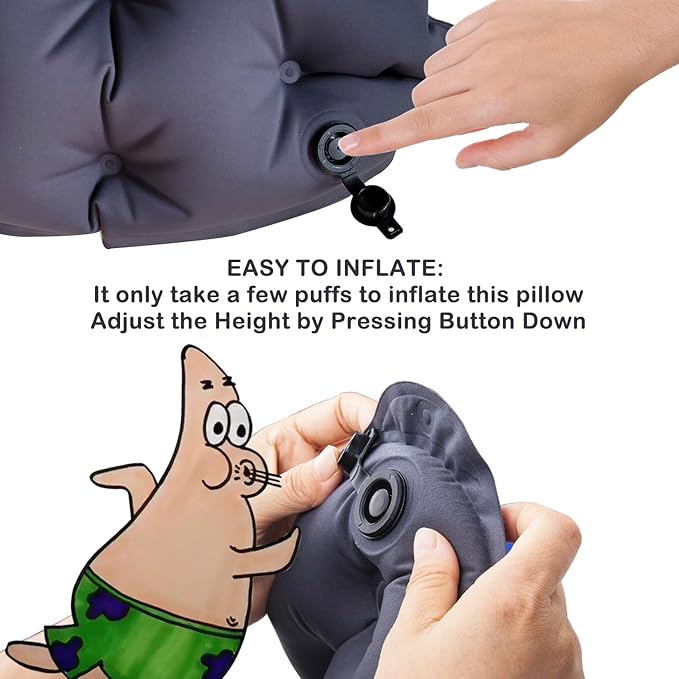 Inflatable Seat Cushion, Portable Air Seat Chair Cushions for Pressure Relief Breathable Waffle Square Seat Pad for Home Car Wheelchairs Office Chairs and Airplanes (2PCS)