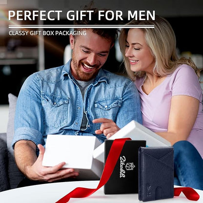 Zitahli Wallet for Men Slim 11 Credit Card Holder RFID Blocking Small Men's Wallet Bifold Minimalist Front Pocket With Mens Gifts Box