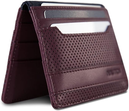 Nautica Men's Slim Wallet | Card Case | RFID Blocking | ID Window | Minimalist | Lightweight | Genuine Leather