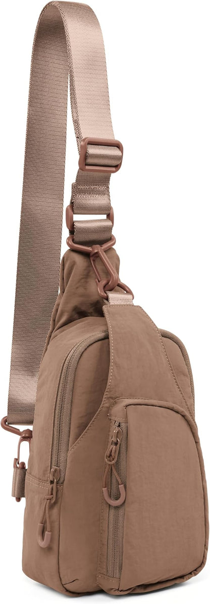 ODODOS Daily Sling Bag with Adjustable Straps Crossbody Chest Bag Lightweight Small Backpack for Casual Traveling Hiking