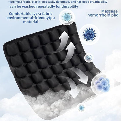 Inflatable Seat Cushionair Inflatable Chair Air Seat Car Portable Breathable Comfort Orthopedics Pain Pressure Relief Cushion,Adjustable Bubble,for Wheelchair,Car,Office,Home (49-Point Cushion)